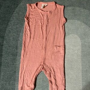 Kyte Baby sleeveless snap romper- Teracotta